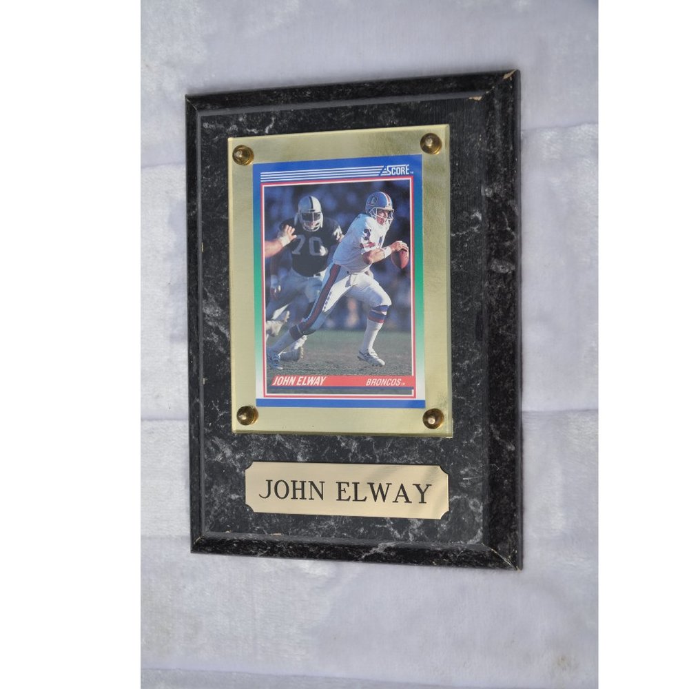 NFL Vintage Collectible John Elway Plaque Broncos